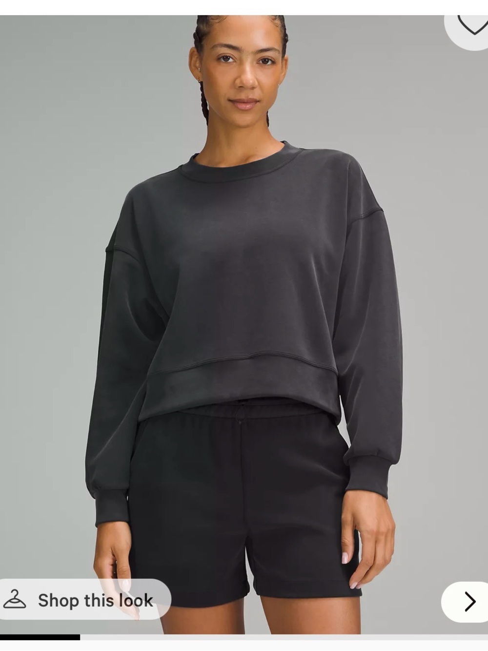 Lululemon softstream Crewneck Sweatshirt - Charcoal